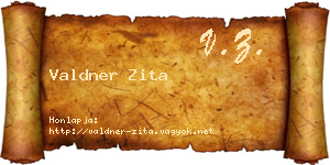 Valdner Zita névjegykártya